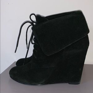 LOFT - 7 (fits like 6.5) - suede lace up booties